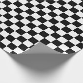 白黒ボード市松模様にパターン ラッピングペーパー (角)