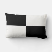 白黒ボード市松模様にパターン ランバークッション (裏面)