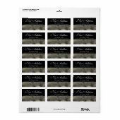 白黒ボーブル新しいアドレス ラベル (フルシート)