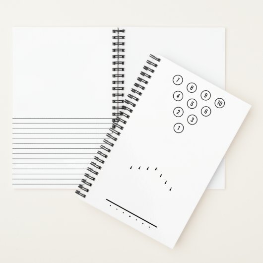 白黒ボーリングレーンの参照図  ノートブック (内側)