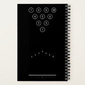 白黒ボーリングレーンの参照図  ノートブック (裏面)