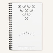 白黒ボーリングレーンの参照図  ノートブック (正面)