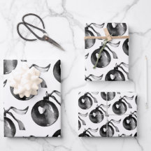 白黒ボールオーナメント及びリボン