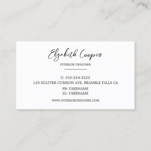 白黒ボー市松模様にド 名刺 (裏面)