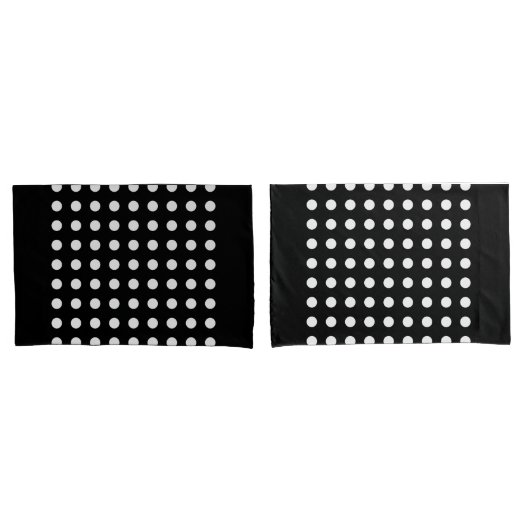 白黒ポケドット標準ピローケースセット 枕カバー (フロントセット)