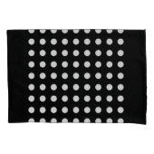 白黒ポケドット標準ピローケースセット 枕カバー (正面左)