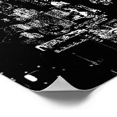 白黒ポスタグランジー ポスター (角)