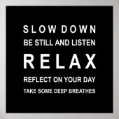 白黒ポスタリラックスやる気を起こさせるー ポスター (正面)