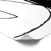 白黒ポスターの女性 ポスター (角)