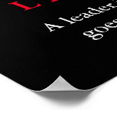 白黒ポップ・アートのアートイーグルリーダーシップポスター ポスター (角)