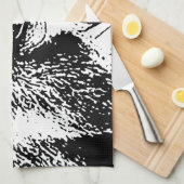 白黒ポップ・アートのアートゴリラ キッチンタオル (四つ折り)
