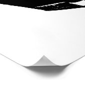 白黒ポップ・アートのアートサッカーのヘルメットのポスター ポスター (角)