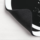 白黒ポップ・アートのアートサッカーヘルメット マウスパッド (コーナー)