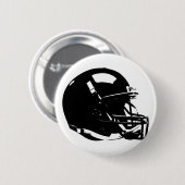 白黒ポップ・アートのアートサッカーヘルメット 缶バッジ (正面&裏面)