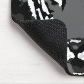 白黒ポップ・アートのアートタイガー マウスパッド (コーナー)