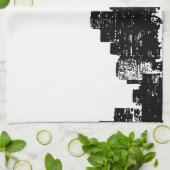 白黒ポップ・アートのアートニューヨークシティ キッチンタオル (折り畳み)