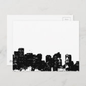 白黒ポップ・アートのアートニューヨークシティ ポストカード (正面/裏面)