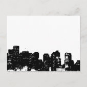 白黒ポップ・アートのアートニューヨークシティ ポストカード (正面)