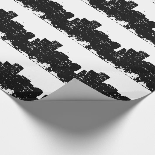 白黒ポップ・アートのアートニューヨークシティ ラッピングペーパー (角)