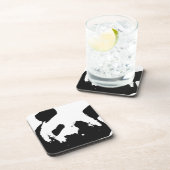 白黒ポップ・アートのアートパンダ コースター (右側)