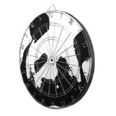 白黒ポップ・アートのアートパンダ ダーツボード (正面右)