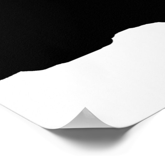 白黒ポップ・アートのアートリーダーシップウルフハウリング ポスター (角)