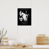 白黒ポップ・アートのアートリーダーシップライオンポスター ポスター (キッチン)