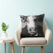 白黒ポップ・アートの牛枕 クッション (椅子)