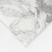 白黒ポピー フリースブランケット (角)