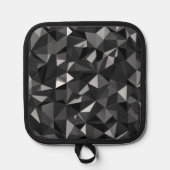 白黒ポリゴンジオメトリ 鍋敷き (正面)