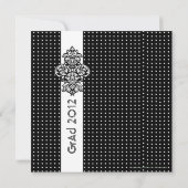 白黒ポルカドットエレガント招待状 招待状 (裏面)