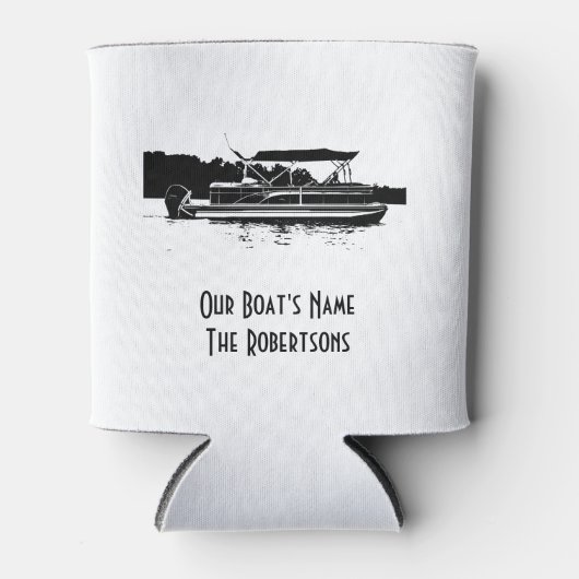 白黒ポンツーンボートクーラーボックス 缶クーラー (正面)