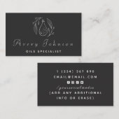 白黒ポーション描ボトル油スペシャリスト 名刺 (正面/裏面)