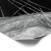 白黒ポートランドヘッドライトハウス ポスター (角)