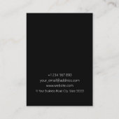 白黒ポートレートネックレス表示カード 名刺 (裏面)