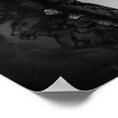 白黒ポートレート雌ピエロ | AI Art ポスター (角)