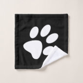 白黒ポープリントと水玉模様 バスタオルセット (ウォッシュタオル)