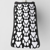 白黒ポープリントゴルフパターカバー ゴルフヘッドカバー (回転90)