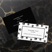 白黒ポープリントプロフェッショナルペットサロン 名刺