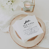 白黒マウンテントリビアおもしろいファクト結婚ズ スタンダードカクテルナプキン