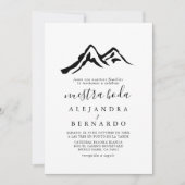 白黒マウンテン書道ヌエストラボダ 招待状 (正面)