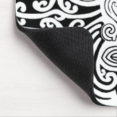 白黒マオリの入れ墨- マウスパッド (コーナー)