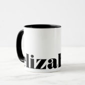 白黒マガジンセリフフォントシックエレガント マグカップ (正面左)