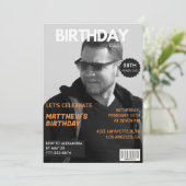 白黒マガジン エディトリアル 58歳の誕生日 招待状 (スタンド正面)