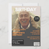 白黒マガジン エディトリアル 72歳の誕生日 招待状 (正面)