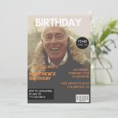 白黒マガジン エディトリアル 72歳の誕生日 招待状 (スタンド正面)