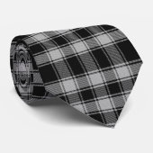 白黒マクフェタータンチェック格子首タイ ネクタイ (ロール)