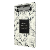 白黒マグノリアエレガント植物学 ミニクリップボード (アングル2)