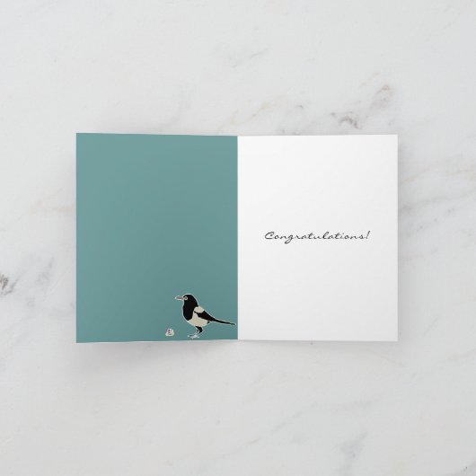 白黒マグピーターコイズドフランスのア カード (内部)