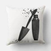 白黒マスカラ化粧美しいファッション クッション (裏面)